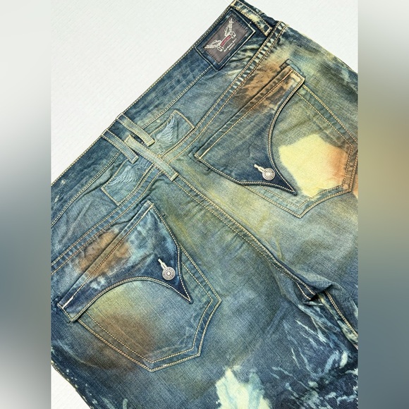 New Men's ROBIN'S JEAN sz 44 Long Flaps Denim Short - Picture 9 of 9